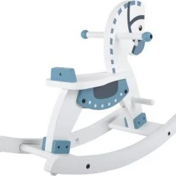 Bandits & Angels Houten Hobbelpaard Met Beugel Wit - Grijs -Babygyms || hobbelfiguren || vormenstoven Winkel 550x482 8