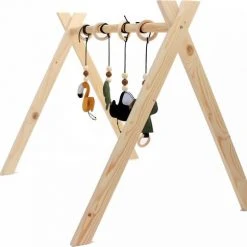 Skodie Babygym - Houten Baby Speelgoed - Handgemaakt - Speelboog - Duurzaam - Vanaf 0 Maanden -Babygyms || hobbelfiguren || vormenstoven Winkel 550x484 1