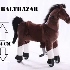 Kids-Horse Rijdend Speelgoed Paard - Balthazar TB-2009S - Donkerbruin -Babygyms || hobbelfiguren || vormenstoven Winkel 550x487 12