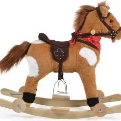 Cangaroo Thunder Khaki Hobbelpaard Met Wielen WJ-302 -Babygyms || hobbelfiguren || vormenstoven Winkel 550x494 4