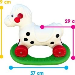 Akar Toys - Rocking Horse – Speelgoed/ Speelgoed 2 Jaar – Hobbelpaard / Hobbeldier / Schommelpaard - Wit/Groen/Rood – 49x57cm 8 Akar Toys - Rocking Horse – Speelgoed/ Speelgoed 2 Jaar – Hobbelpaard / Hobbeldier / Schommelpaard - Wit/Groen/Rood – 49x57cm -Babygyms || hobbelfiguren || vormenstoven Winkel 550x505 2