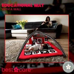 BabySenses For BestCare Contrasterende Educatieve Premium Babymat - Vormen, Wand | Rood-Zwart-Wit | 77x77x40cm | + 0m | Montessori Speelgoed | 100% Katoen | Wasbaar In De Wasmachine | Oeko Tex Standaard 100 -Babygyms || hobbelfiguren || vormenstoven Winkel 550x508 3