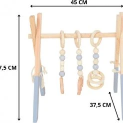 Thuys – Babygym Hout – Speelboog Baby – Speelgoed Baby - Trendy/Hout/Grijs/45x37.5x47.5cm -Babygyms || hobbelfiguren || vormenstoven Winkel 550x511 4