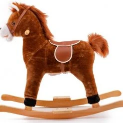 Johntoy Hobbelpaard Beige - Met Geluid -Babygyms || hobbelfiguren || vormenstoven Winkel 550x511 5