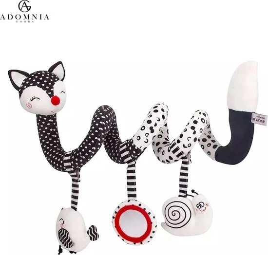 AdomniaGoods - Baby Mobiel - Baby Spiraal - Baby Speelgoed - Box Speelgoed - Babygym - Maxi Cosi Speeltje - Zwart/wit 7 AdomniaGoods - Baby Mobiel - Baby Spiraal - Baby Speelgoed - Box Speelgoed - Babygym - Maxi Cosi Speeltje - Zwart/wit - Afbeelding 7