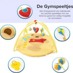 Davantho BabyGym Schatigebeer - Playgym - Speelmat - Speelkleed - Activiteiten Kleed - Kraamcadeau - Speelgym - Playgym - Duurzaam -Babygyms || hobbelfiguren || vormenstoven Winkel 550x524 4