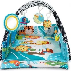 Lionelo Anika Plus Multicolor - Babygym - 2 In 1 Speelkleed - 5 Speelgoed -Babygyms || hobbelfiguren || vormenstoven Winkel 550x525 1