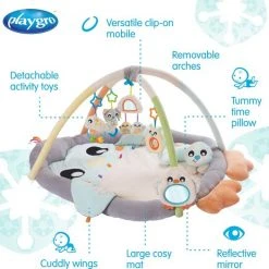 Playgro Snuggle Me Penguin Tummy Time Gym - Babygym Met Buikligkussen - Speelkleed - Speeltapijt -Babygyms || hobbelfiguren || vormenstoven Winkel 550x525