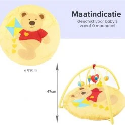 Davantho BabyGym Schatigebeer - Playgym - Speelmat - Speelkleed - Activiteiten Kleed - Kraamcadeau - Speelgym - Playgym - Duurzaam -Babygyms || hobbelfiguren || vormenstoven Winkel 550x526 8