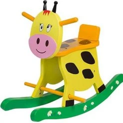 Babygyms || hobbelfiguren || vormenstoven Winkel 26 Baninni Hobbeldier Rocking Animals Charlie De Giraf