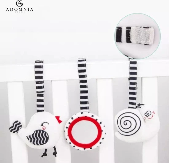 AdomniaGoods - Baby Mobiel - Baby Spiraal - Baby Speelgoed - Box Speelgoed - Babygym - Maxi Cosi Speeltje - Zwart/wit 10 AdomniaGoods - Baby Mobiel - Baby Spiraal - Baby Speelgoed - Box Speelgoed - Babygym - Maxi Cosi Speeltje - Zwart/wit - Afbeelding 10