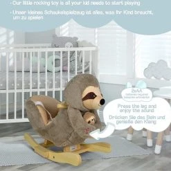 Infantastic- Hobbeldier -schommel Luiaard, Hobbelluiaard, Muziekfunctie -Babygyms || hobbelfiguren || vormenstoven Winkel 550x532 10