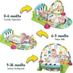 Babygym, Baby Cadeau - Jongen & Meisje, Dierenvriendjes Speelmat, Interactief Speelgoed – Multikleuren -Babygyms || hobbelfiguren || vormenstoven Winkel 550x535 11