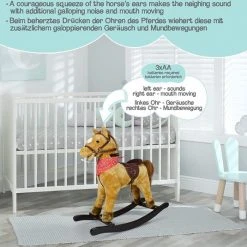 Trend24 Hobbelpaard - Schommelpaard - Hobbeldier - 74 X 30 X 64 Cm - Hout - Max 50KG -Babygyms || hobbelfiguren || vormenstoven Winkel 550x535 13