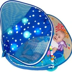 Baby Speeldeken Met Speelboog - Blauw -Babygyms || hobbelfiguren || vormenstoven Winkel 550x536 6