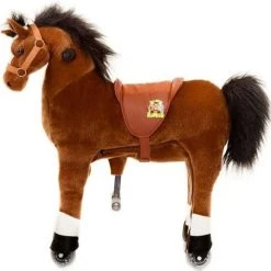 Animal Riding Paard Amadeus Small Bruin - Rijdend Paardenspeelgoed - Paardenspeelgoed - Zadelhoogte 56 CM - Verstelbaar Pedaal In 3 Standen - Afneembaar Zadel. -Babygyms || hobbelfiguren || vormenstoven Winkel 550x536 9