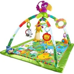 Fisher-Price Fisher Price - Rainforest Speeldeken -Babygyms || hobbelfiguren || vormenstoven Winkel 550x538