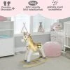 Infantastic GoodVibes - Hobbelpaard Voor Kinderen - Schommelpaard Unicorn - Stevige Constructie - Knuffelzacht Met Geluidseffecten - Gouden Eenhoorn