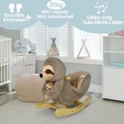 Infantastic- Hobbeldier -schommel Luiaard, Hobbelluiaard, Muziekfunctie -Babygyms || hobbelfiguren || vormenstoven Winkel 550x540 13