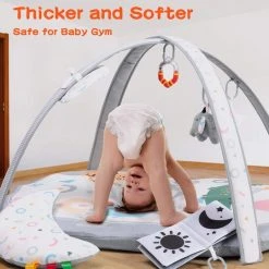 Babygym - Dikke Speelmat Voor Baby - Geschikt Voor Harde Vloeren - Spelend Leren - Lekker Zacht -Babygyms || hobbelfiguren || vormenstoven Winkel 550x540