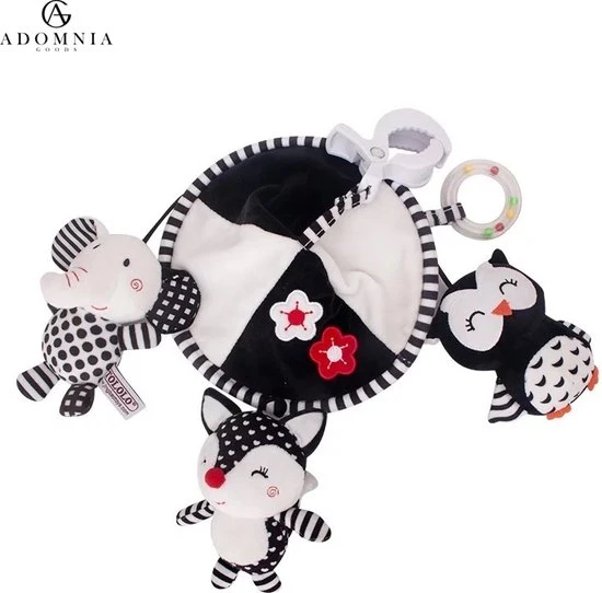 AdomniaGoods - Baby Mobiel - Baby Spiraal - Baby Speelgoed - Box Speelgoed - Babygym - Maxi Cosi Speeltje - Zwart/wit 3 AdomniaGoods - Baby Mobiel - Baby Spiraal - Baby Speelgoed - Box Speelgoed - Babygym - Maxi Cosi Speeltje - Zwart/wit - Afbeelding 3