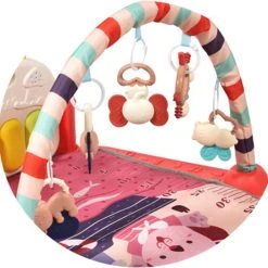 Merkloos Muziek Baby Mat Met Speeltjes En Piano Voor Baby 0-2 Jaar - Babymat - Baby Speelmat - Interactief Speelmat Met Kleine Speeltjes En Centimers Roze -Babygyms || hobbelfiguren || vormenstoven Winkel 550x542 4