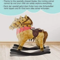 Trend24 Hobbelpaard - Schommelpaard - Hobbeldier - 74 X 30 X 64 Cm - Hout - Max 50KG -Babygyms || hobbelfiguren || vormenstoven Winkel 550x543 13