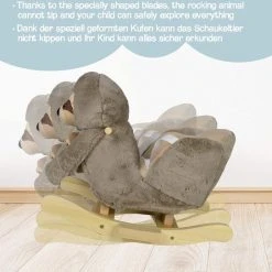 Infantastic Hobbelpaard - Hobbeldier - Schommelpaard - Vanaf 10 Maanden - Met Geluid - 61 X 32 X 52 Cm - Pluche - Bruin -Babygyms || hobbelfiguren || vormenstoven Winkel 550x543 14