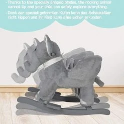 Infantastic- Hobbeldier, Schommel Olifant, Hobbel Olifant-muziekfunctie -Babygyms || hobbelfiguren || vormenstoven Winkel 550x543 18