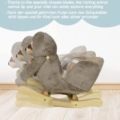 Infantastic- Hobbeldier -schommel Luiaard, Hobbelluiaard, Muziekfunctie -Babygyms || hobbelfiguren || vormenstoven Winkel 550x543 21