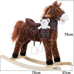 Merkloos Spielwerk Schommelstoel Kinderen Paard Met Stojgbeugels -Babygyms || hobbelfiguren || vormenstoven Winkel 550x544 13