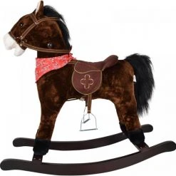 Infantastic GoodVibes - Hobbelpaard Voor Kinderen - Schommelpaard - Stevige Constructie - Knuffelzacht Met Geluidseffecten - Andalusiër Donkerbruin -Babygyms || hobbelfiguren || vormenstoven Winkel 550x547 8