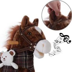 Merkloos Spielwerk Schommelstoel Kinderen Paard Met Stojgbeugels -Babygyms || hobbelfiguren || vormenstoven Winkel 550x549 9