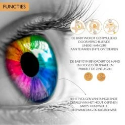 PRETTY PIP® Babygym Houten Baby Speelgoed Vanaf 0 Jaar - Kraamcadeau - Veilig - CE Gecertificeerd - Baby - Houten Speelgoed - Babyshower Cadeau - Beukenhout - Verschillende Kleuren- Zonder Hangers - Grijs -Babygyms || hobbelfiguren || vormenstoven Winkel 550x550 216