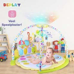 DEPLAY Luxe BabyGym - Baby Speelgoed - Projector Sterrenhemel - Speelmat Baby - Speelkleed - Educatief -Babygyms || hobbelfiguren || vormenstoven Winkel 550x550 29