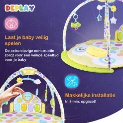 DEPLAY Luxe BabyGym - Baby Speelgoed - Projector Sterrenhemel - Speelmat Baby - Speelkleed - Educatief -Babygyms || hobbelfiguren || vormenstoven Winkel 550x550 32