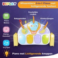DEPLAY Luxe BabyGym - Baby Speelgoed - Projector Sterrenhemel - Speelmat Baby - Speelkleed - Educatief -Babygyms || hobbelfiguren || vormenstoven Winkel 550x550 33