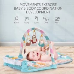 DARENCI DARE Darenci Babygym - Speeltjes En Piano Voor Baby 0-1 Jaar - Babymat - Baby Speelmat - Interactief Speelmat - Multicolor -Babygyms || hobbelfiguren || vormenstoven Winkel 550x550 330