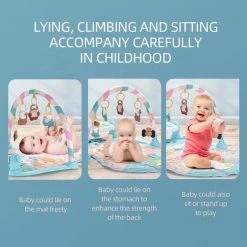 DARENCI DARE Darenci Babygym - Speeltjes En Piano Voor Baby 0-1 Jaar - Babymat - Baby Speelmat - Interactief Speelmat - Multicolor -Babygyms || hobbelfiguren || vormenstoven Winkel 550x550 331