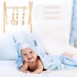 Thuys – Babygym Hout – Speelboog Baby – Speelgoed Baby - Trendy/Hout/Grijs/45x37.5x47.5cm -Babygyms || hobbelfiguren || vormenstoven Winkel 550x550 351