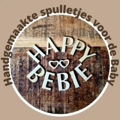 Merkloos Happy Bebie | Babygym-hangers | Set | Kraamkado | Silicone | Houten | Handmade -Babygyms || hobbelfiguren || vormenstoven Winkel 550x550 381