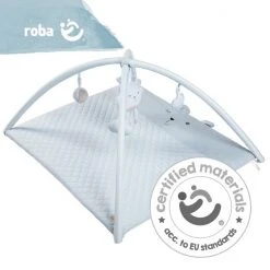 Roba Benny Speelkleed Met Babygym 85 X 75 Cm Blauw -Babygyms || hobbelfiguren || vormenstoven Winkel 550x550 395