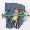 PRETTY PIP® Babygym Houten Baby Speelgoed Vanaf 0 Jaar - Kraamcadeau - Veilig - CE Gecertificeerd - Baby - Houten Speelgoed - Babyshower Cadeau - Beukenhout - Verschillende Kleuren- Zonder Hangers - Blauw Groen