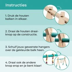 PRETTY PIP® Babygym Houten Baby Speelgoed Vanaf 0 Jaar - Kraamcadeau - Veilig - CE Gecertificeerd - Baby - Houten Speelgoed - Babyshower Cadeau - Beukenhout - Verschillende Kleuren- Zonder Hangers - Blauw Groen -Babygyms || hobbelfiguren || vormenstoven Winkel 550x550 409