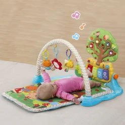 Babygym, Baby Cadeau - Jongen & Meisje, Dierenvriendjes Speelmat, Interactief Speelgoed – Multikleuren -Babygyms || hobbelfiguren || vormenstoven Winkel 550x550 463