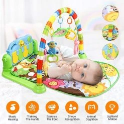 Babygym, Baby Cadeau - Jongen & Meisje, Dierenvriendjes Speelmat, Interactief Speelgoed - Multikleuren. -Babygyms || hobbelfiguren || vormenstoven Winkel 550x550 514