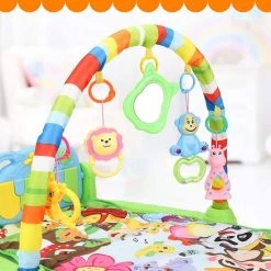 Babygym, Baby Cadeau - Jongen & Meisje, Dierenvriendjes Speelmat, Interactief Speelgoed - Multikleuren. -Babygyms || hobbelfiguren || vormenstoven Winkel 550x550 515