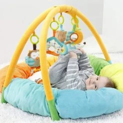 Babygym, Baby Cadeau - Jongen & Meisje, Dierenvriendjes Speelmat, Interactief Speelgoed - Multikleuren. -Babygyms || hobbelfiguren || vormenstoven Winkel 550x550 524
