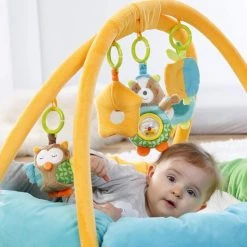 Babygym, Baby Cadeau - Jongen & Meisje, Dierenvriendjes Speelmat, Interactief Speelgoed - Multikleuren. -Babygyms || hobbelfiguren || vormenstoven Winkel 550x550 525