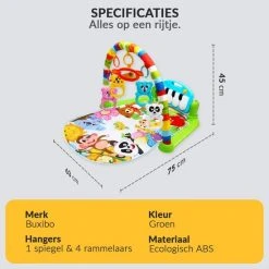 Buxibo 3-in-1 Baby/Peuter Gym - Piano Speelmat Voor Baby's - Muziek Speelkleed Met Ratelaar En Spiegel- Groen 14 Buxibo 3-in-1 Baby/Peuter Gym - Piano Speelmat Voor Baby's - Muziek Speelkleed Met Ratelaar En Spiegel- Groen -Babygyms || hobbelfiguren || vormenstoven Winkel 550x550 57